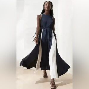 Banana Republic Factory COLOR BLOCK PANEL MAXI DRESS, size 6